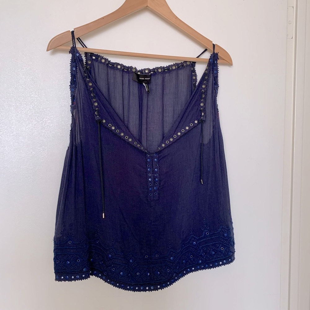 Beautiful blue flowy bohemian style from Isabel Marant